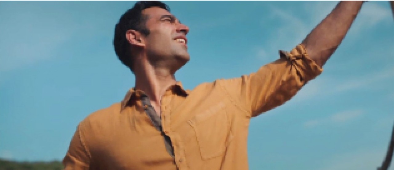 man with hand